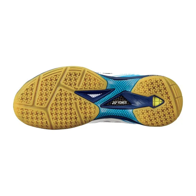 Yonex Power Cushion 65 Z3 Men's White & Ocean Blue Indoor Court Shoes
